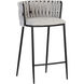 Sarai 33 inch Belfast Heather Grey Counter Stool